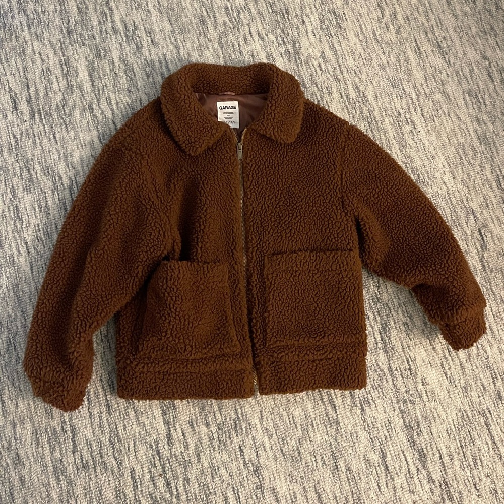 GARAGE TEDDY COAT IN BROWN